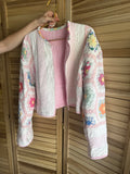 The Birdie Jacket | Pink Grandmothers Flower Garden