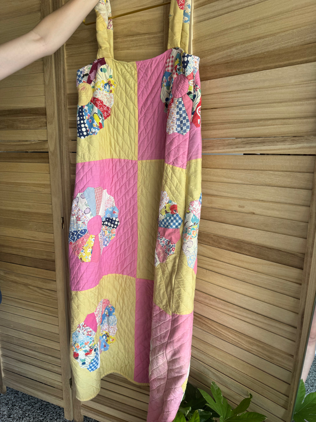The Hearth Dress | Pink and Yellow Dresden Block