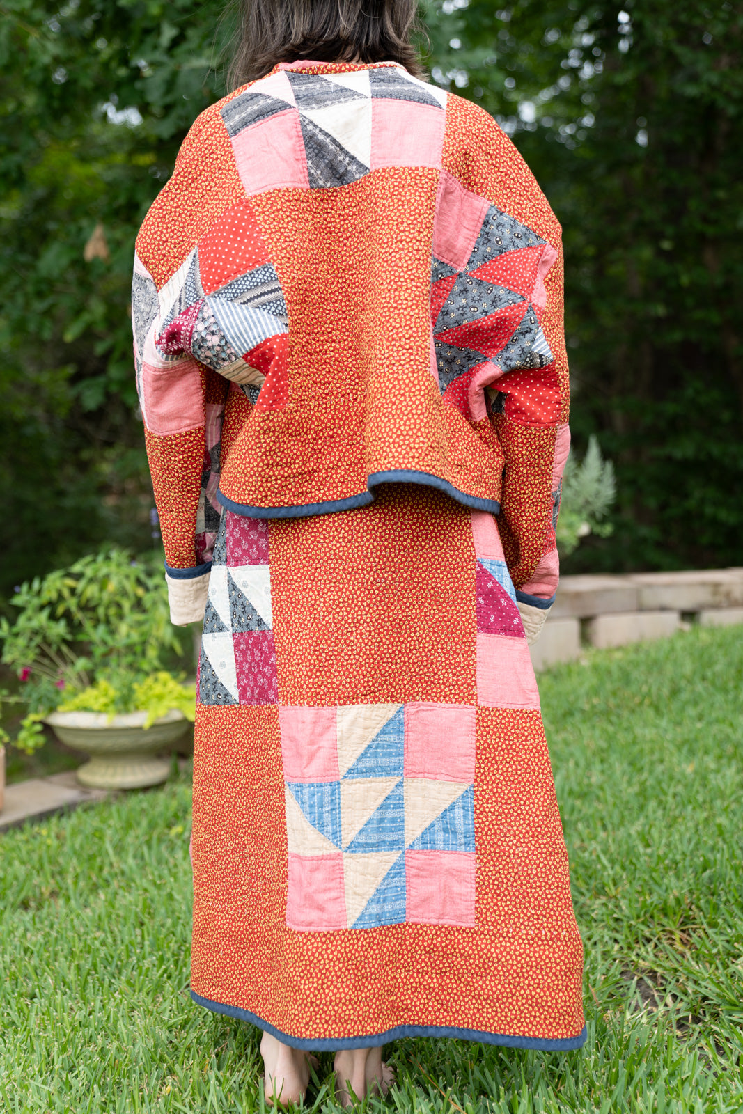 The Birdie Jacket | Red Pansie Pinwheel