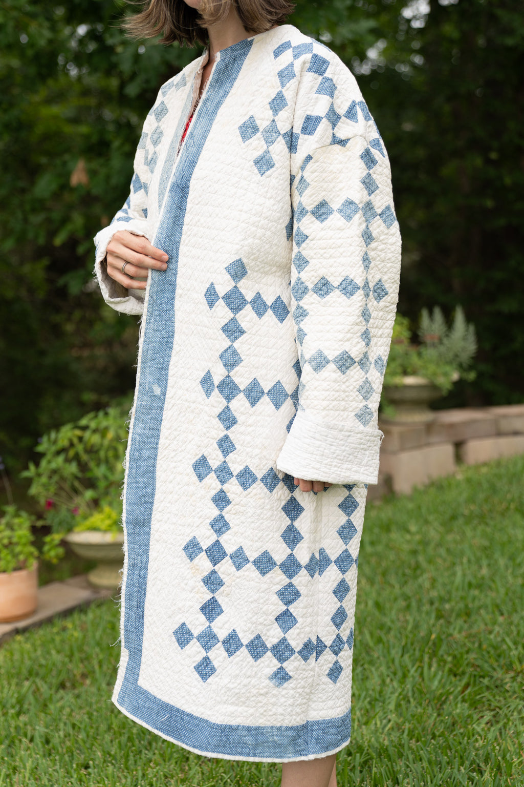 The Fireside Duster | Blue & White Postage Stamp