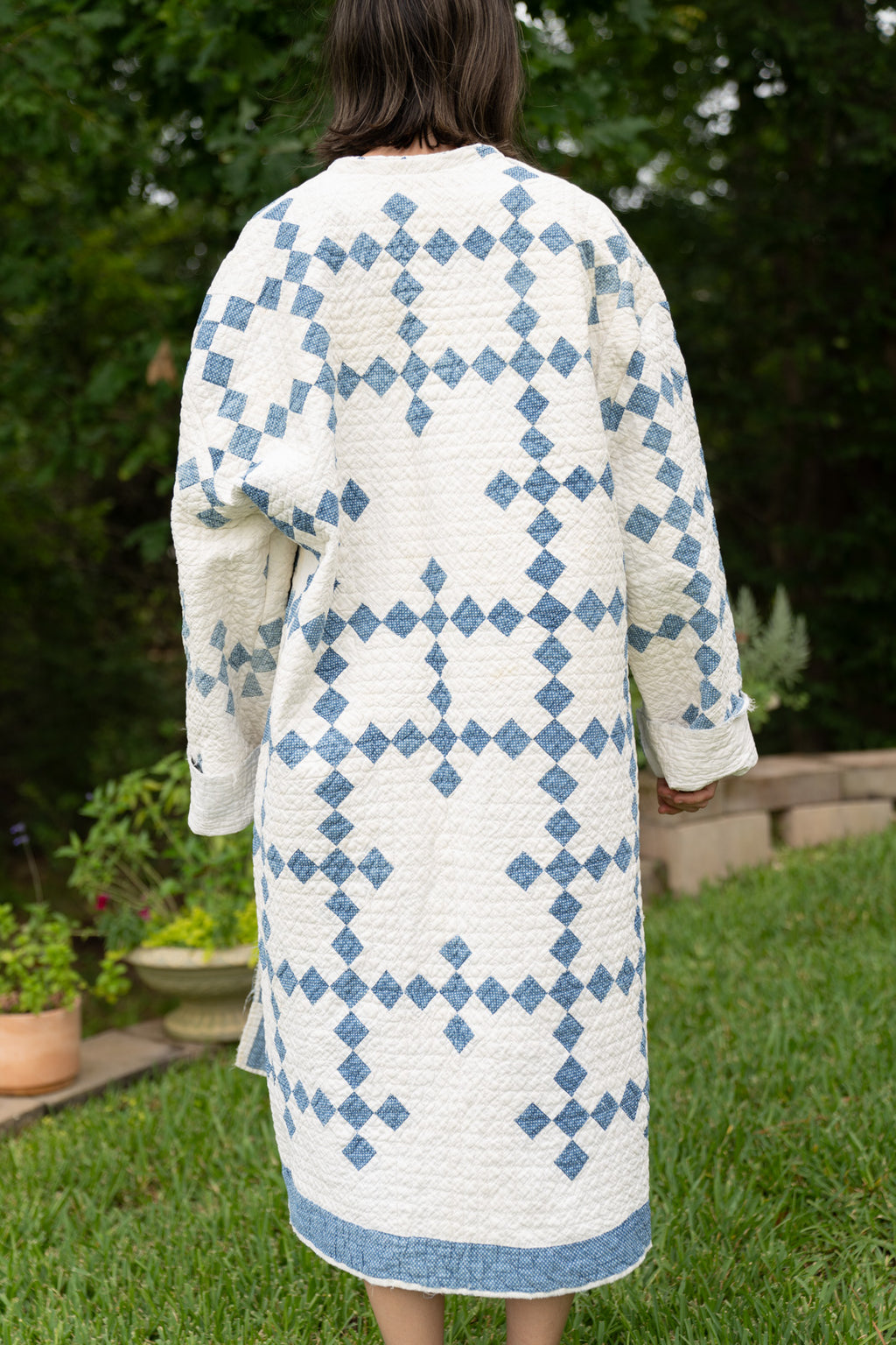 The Fireside Duster | Blue & White Postage Stamp